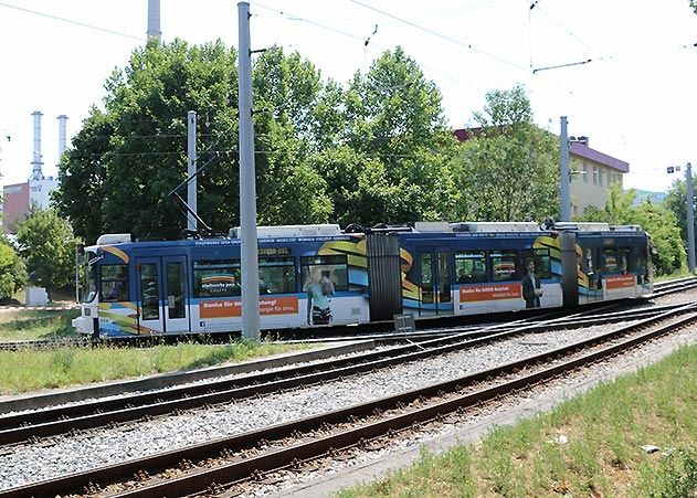 Ab Samstag sind die Schienen wieder befahrbar am Gleisdreieck Winzerla.