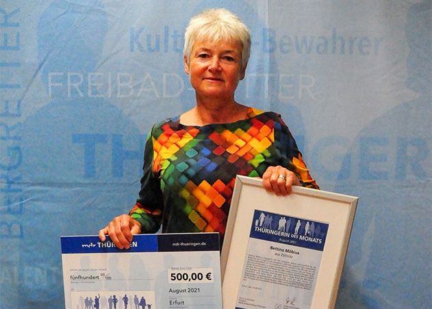 Bettina Möbius ist vom MDR Thüringen im August zur „Thüringerin des Monats“ gewählt worden.
