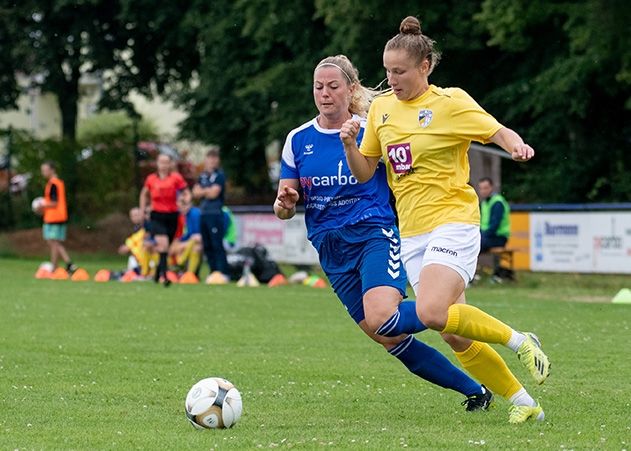 Torschützin Nicole Woldmann im DFB-Pokal beim TSV Jahn Calden.