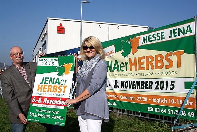 Christiane Längle und Wolfgang Stäglich konnten für die 2. Ausgabe der Messe „JENAer HERBST“ deutlich mehr Aussteller gewinnen. Die Messefläche musste vergrößert werden.