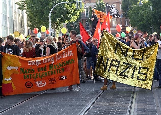 Gegen den Thügida-Aufmarsch wurden acht Gegendemos angemeldet.