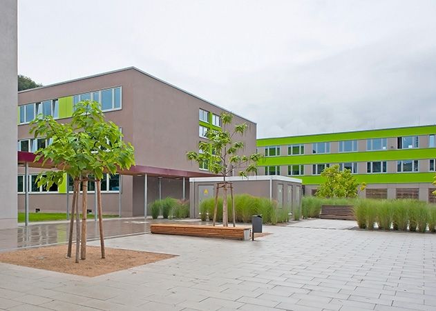 Blick auf den Campus der SBSZ in Jena-Göschwitz.