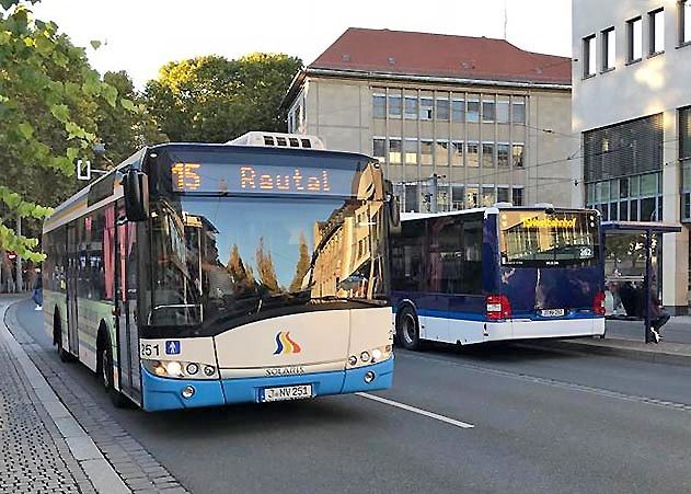Die Bus-Linie 15 und Regionalbusse in Jena-Nord müssen derzeit umgeleitet werden.
