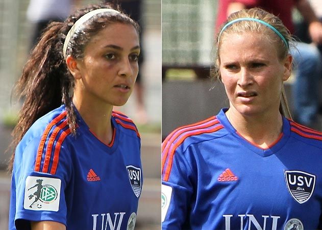 Jackie Cruz (li.) und Claudia van den Heiligenberg unterstützen den FF USV Jena in der neuen Saison.