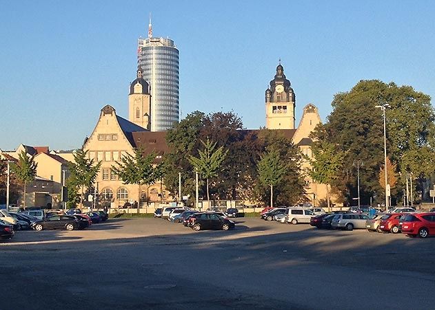 Inselplatz in Jena: Hier soll der neue Campus entstehen.