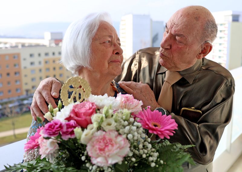 Frieda und Wolfgang Hübner haben sich vor 70 Jahren das Ja-Wort gegeben.
