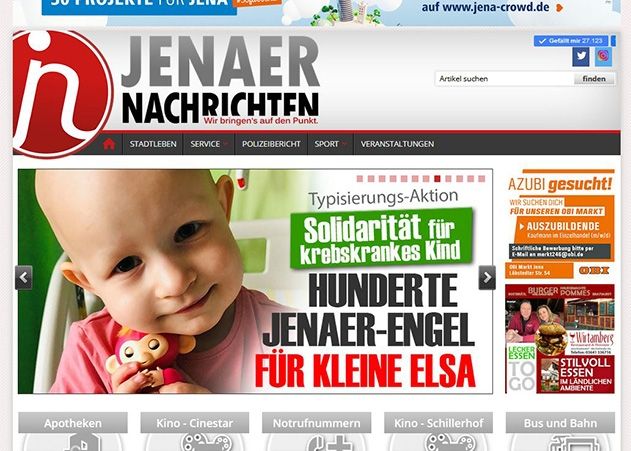 Die Jenaer Nachrichten bieten dir die Möglichkeit eines Praktikums oder einer Mitarbeit.