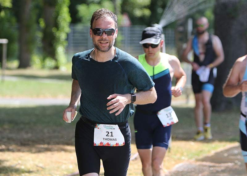 Die letzten 5 Kilometer: Der passionierte Triathlet Thomas Nitzsche kämpfte sich ins Ziel.