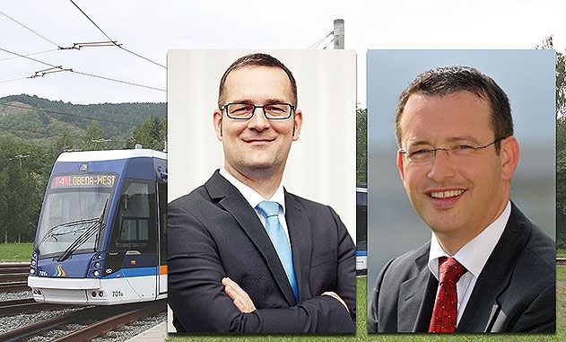 Die neuen Nahverkehrs-Geschäftsführer Andreas Möller (l.) und Steffen Gundermann.