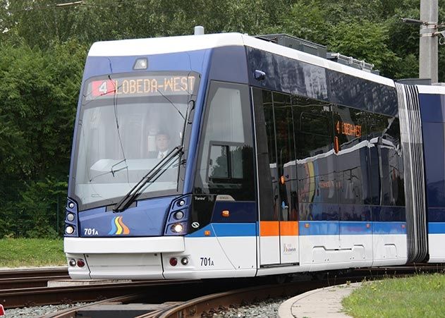 Bauarbeiten an den Gleisen in der Oberaue, machen eine Umleitung der Straßenbahn notwendig.