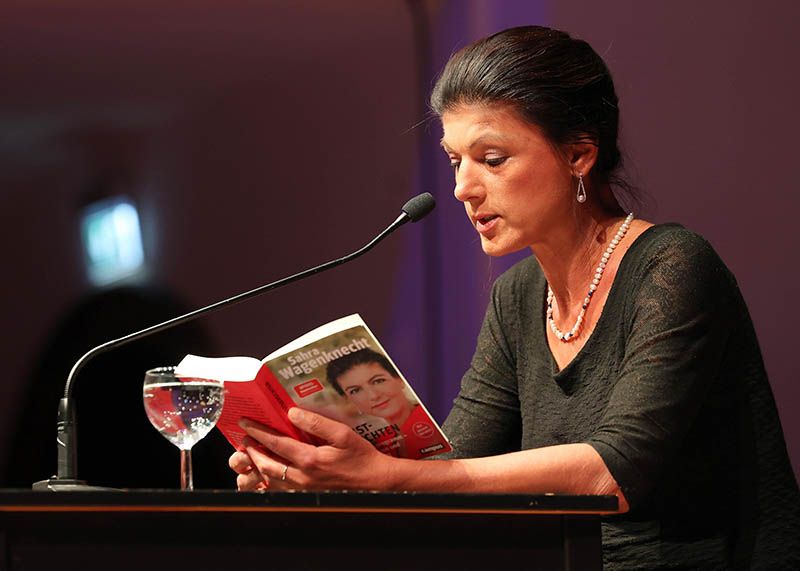 Sahra Wagenknecht war am Donnerstagabend zu einer Buchlesung in Jena zu Gast.