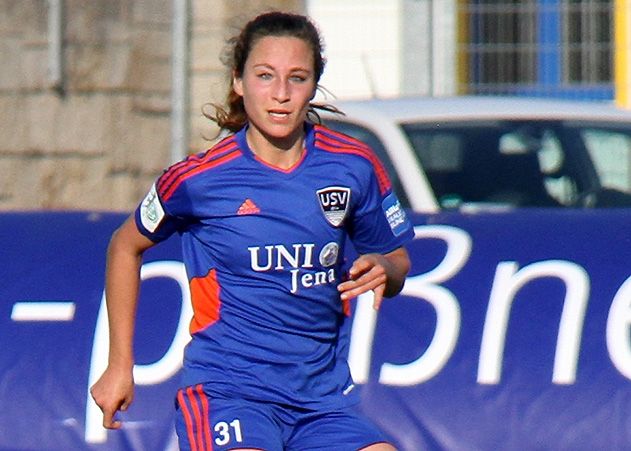 Julia Arnold war Jenas Torschützin bei der 1:4-Niederlage des FF USV gegen 1. FFC Frankfurt.