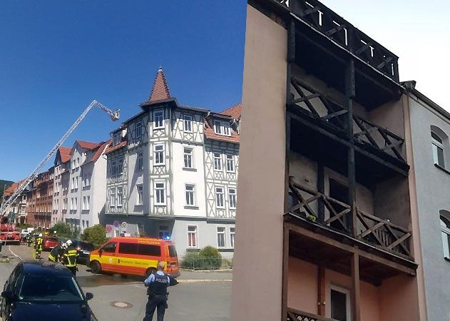 Ein Balkonbrand hat am Samstagmittag die Jenaer Feuerwehr im Damenviertel der Stadt beschäftigt.