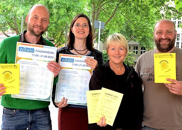 Christopher Dehn, Christina Walther (Witelo), Renate Lang (Klex) und Michael Dietzel (Freizeitladen) (v.li.)