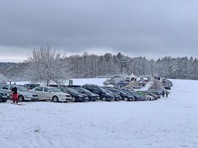 Mit dem Auto zum Steinkreuz ist derzeit nicht möglich.