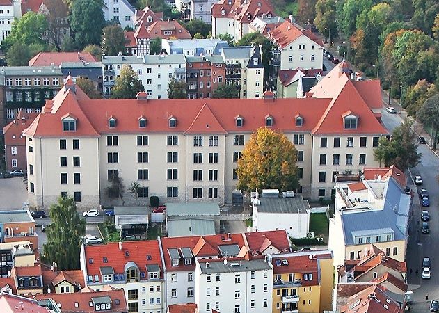 Blick auf die Grete-Unrein-Schule in Jena.