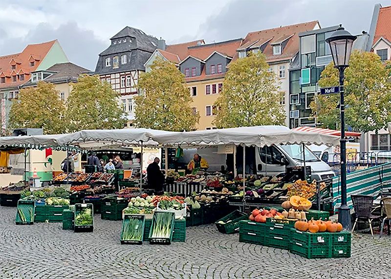 Der Jenaer Wochenmarkt muss zeitweise umziehen.