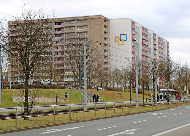 Blick auf das Smarte Quartier in Jena-Lobeda.