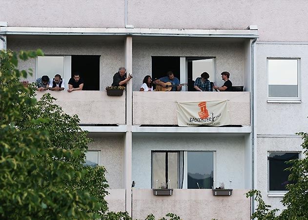 Das erste Jenaer „BalkonZert“ wurde ein großer Erfolg.