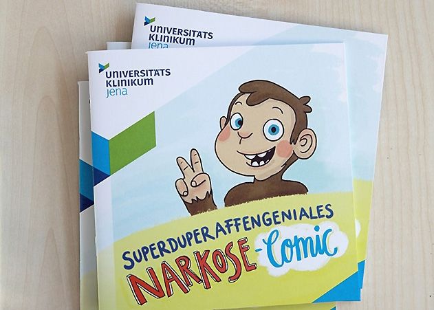Die Arbeitsgemeinschaft Kinderanästhesiologie am UKJ hat einen Comic zur Aufklärung von Kindern und ihren Eltern vor Operationen entwickelt.
