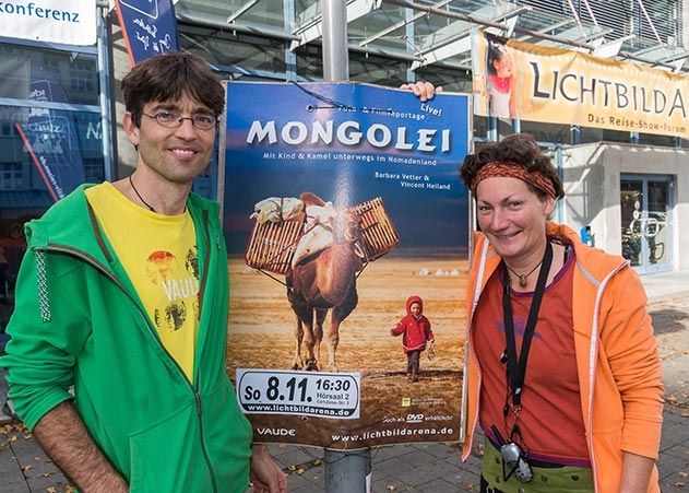 Festival-Veranstalter Barbara Vetter und Vincent Heiland sind überglücklich: „Wir sind selbst total begeistert!“ verrieten die Reisejournalisten. Am Sonntag präsentierten sie ihren beliebten Vortrag „Mongolei“.