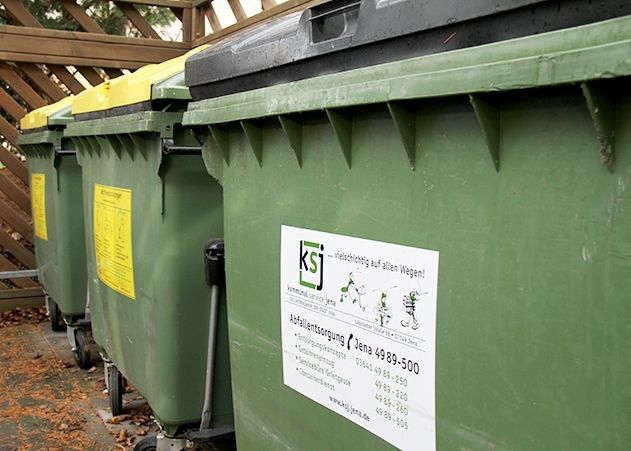 Aufgrund von Feiertagen verschiebt sich die Abholung aller Tonnen in Jena um einen Tag.