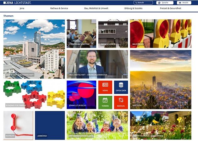 Städtische Webseite mit neuem Antlitz.