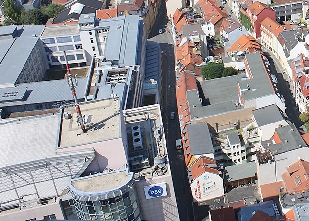 Blick auf die Krautgasse in Jena