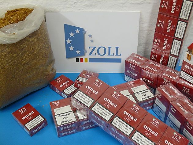 433.000 eingeschmuggelte Zigaretten wurden 2015 vom Hauptzollamt Erfurt beschlagnahmt.
