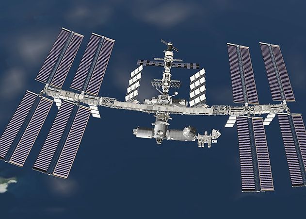 Die Internationale Raumstation ISS.