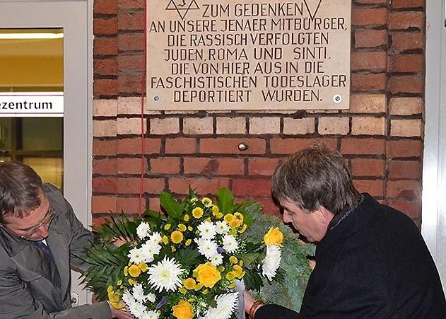 Gedenken an die Deportation der Juden, Sinti und Roma wird die Stadt Jena am 9. November auf dem Westbahnhof.