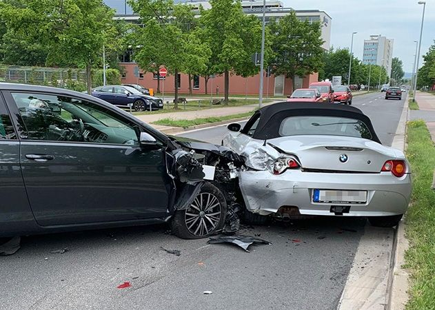 In Jena-Göschwitz kam es am Dienstag zu einem Auffahrunfall.