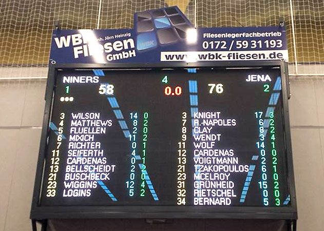 Mit 18 Punkten Differenz gewinnt Jena das zweite Spiel im Playoff-Viertelfinale in Chemnitz.
