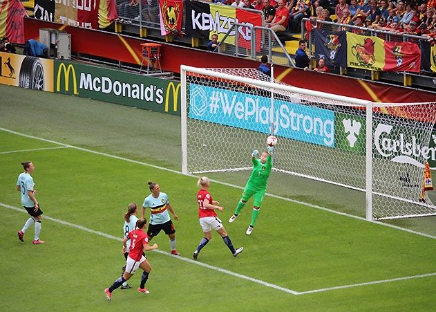 Belgiens Torhüterin Justien Odeurs ist die einzige Spielerin aus dem aktuellen Kader des Frauen-Bundesligisten FF USV Jena bei der EM 2017.