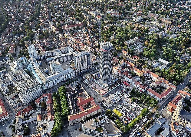 Blick auf das Zentrum von Jena.