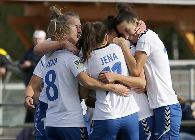 Die Fußballerinnen des FF USV Jena können erneut über drei Punkte jubeln.