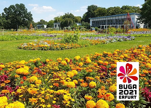 Die BUGA Erfurt 2021 findet vom 23. April bis 10. Oktober 2021 – für 171 Tage – auf den Erfurter Ausstellungsflächen Petersberg und egapark statt.