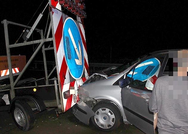 Die Unfallstelle auf der A9 kurz vor dem Hermsdorfer-Kreuz.