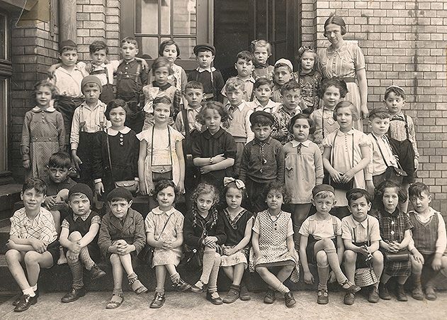 Eine jüdische Schulklasse in Breslau 1938.
