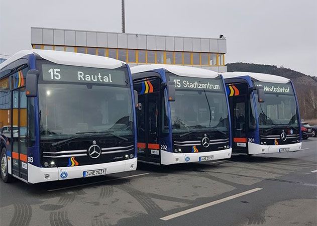 Fortschritt für Klima und Fahrqualität: In Jena werden ab Freitag drei rein elektrisch betriebene Stadtlinienbusse eingesetzt.