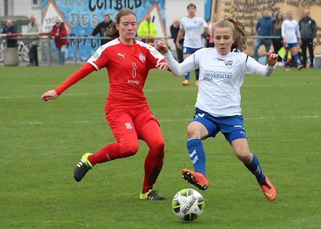 Im Hinspiel gewann der FF USV Jena gegen die U20 der SGS Essen mit 3:1 im Ernst-Abbe-Sportfeld.