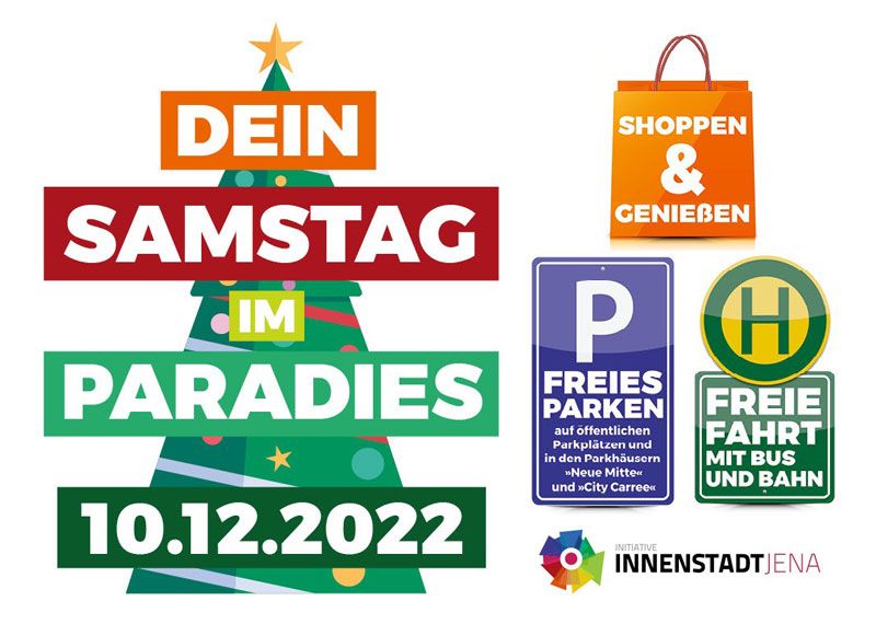 Die Initiative Innenstadt Jena lädt am 10.12.2022 zum Weihnachts-Shopping ein.
