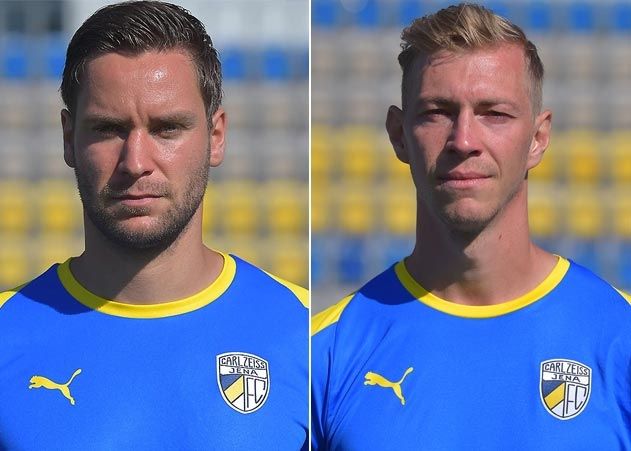 Weitere Kaderplanung beim FC Carl Zeiss Jena: Matthias Kühne (l.) bleibt und Sören Eismann verlässt den Verein.