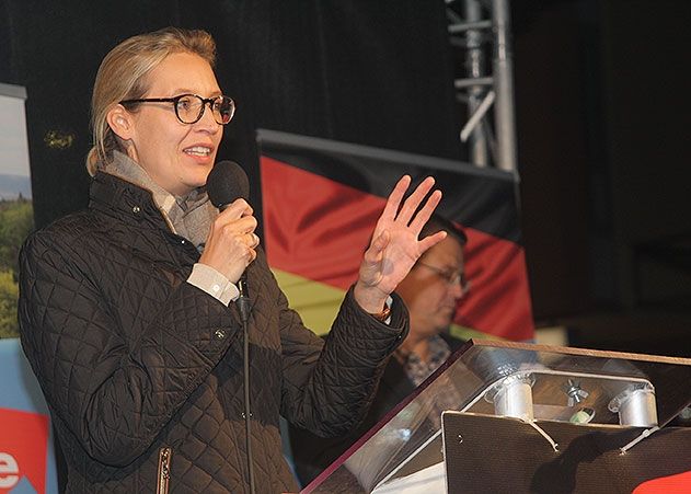 Spitzenkandidatin Alice Weidel auf der AfD-Wahlkampfveranstaltung in Jena.