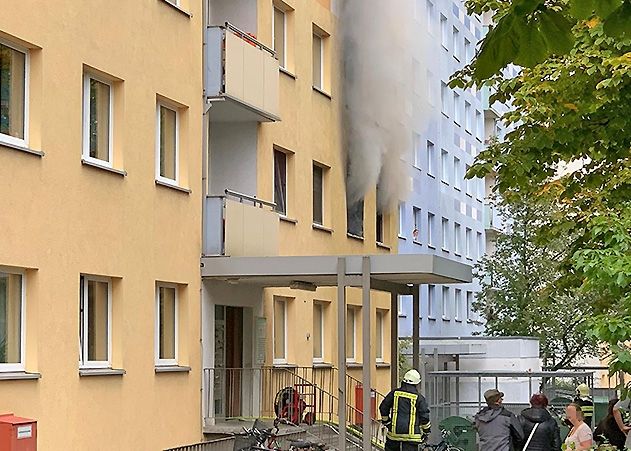 In einer Wohnung in der Kastanienstraße ist am Samstag ein Feuer ausgebrochen.