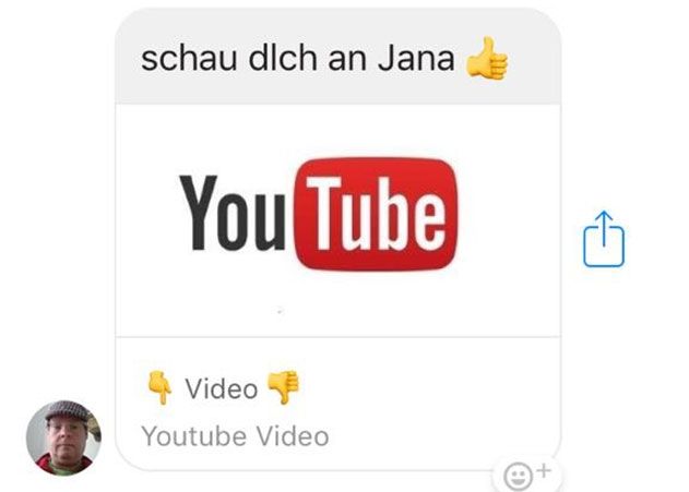 Achtung: So melden sich die Betrüger über den Messenger. Die Nachricht mit dem Video-Link führt in die Datenfalle.