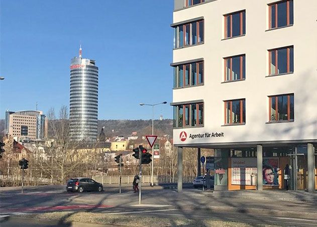 Die Agentur für Arbeit in der Stadtrodaer Straße.