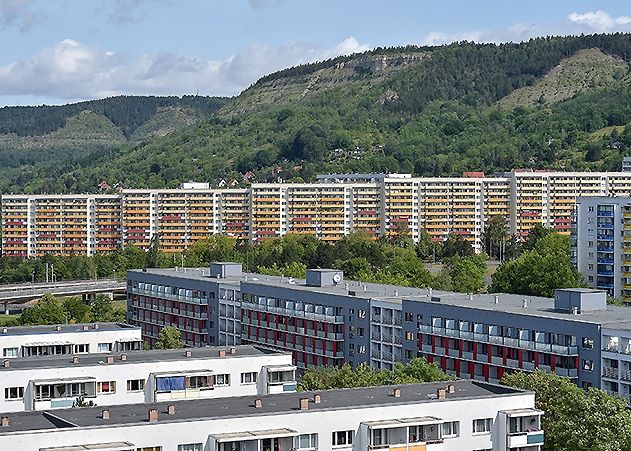 Blick auf Jena-Lobeda.