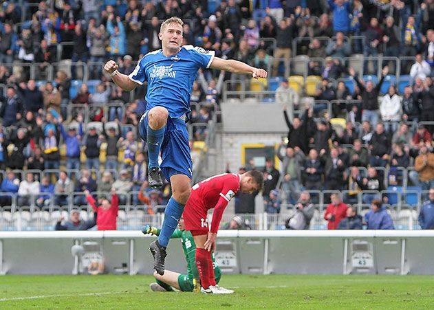 Julian Günther-Schmidt trifft in der 67. Minute zum 1:0 und macht den Weg zum Pokalsieg frei.