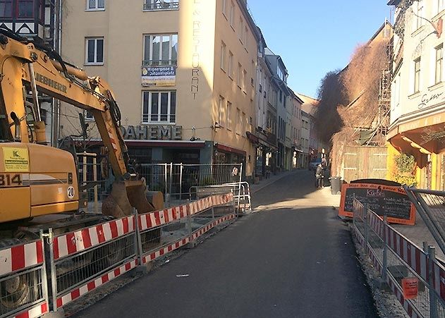 Die Wagnergasse wird ab dem 20. Februar bis Jahresende wieder Baustelle.